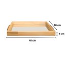 Ver imagem 5 de Bandeja Decorativa Espelhada Retangular 30x40 Madeira Exclusiva:natural