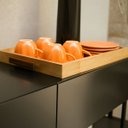 Ver imagem 1 de Bandeja Decorativa Espelhada Retangular 30x40 Madeira Exclusiva:natural