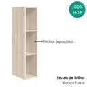 Ver imagem 4 de Armario Aereo 3 Nichos MDF 20x90 cm Kali 16675 Bianco Toq Nicioli