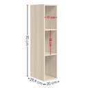 Ver imagem 3 de Armario Aereo 3 Nichos MDF 20x90 cm Kali 16675 Bianco Toq Nicioli