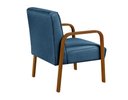 Ver imagem 2 de Poltrona Decorativa Anita Cadeira Moderna Sala Recepção - Linho Azul 330