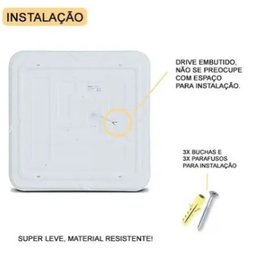 Lustre Plafon Led 30w 60w Multicolor 43x43 Quadrado Borda Infinita Bivolt - 5