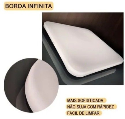 Lustre Plafon Led 30w 60w Multicolor 43x43 Quadrado Borda Infinita Bivolt - 7