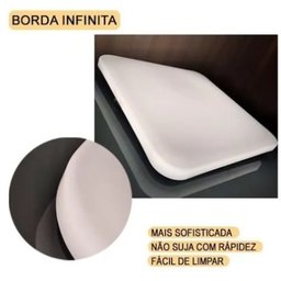 Lustre Plafon Led 30w 60w Multicolor 43x43 Quadrado Borda Infinita Bivolt - 7