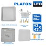 Lustre Plafon Led 30w 60w Multicolor 43x43 Quadrado Borda Infinita Bivolt - 8