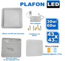 Ver mais imagens de Lustre Plafon Led 30w 60w Multicolor 43x43 Quadrado Borda Infinita Bivolt