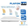 Lustre Plafon Led 30w 60w Multicolor 43x43 Quadrado Borda Infinita Bivolt - 9