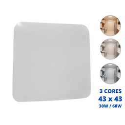 Lustre Plafon Led 30w 60w Multicolor 43x43 Quadrado Borda Infinita Bivolt - 1