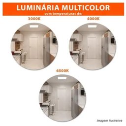 Lustre Plafon Led 30w 60w Multicolor 43x43 Quadrado Borda Infinita Bivolt - 6