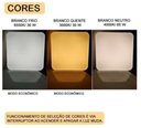 Ver imagem 2 de Lustre Plafon Led 30w 60w Multicolor 43x43 Quadrado Borda Infinita Bivolt