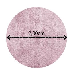 Tapete Redondo 2,00m Quarto Sala Escritório Pelo Macio.:rosa - 4