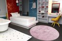 Ver imagem 2 de Tapete Redondo 2,00m Quarto Sala Escritório Pelo Macio.:rosa