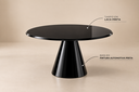 Ver imagem 4 de Mesa de Jantar Redonda 140cm em Laca Preta