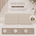 Ver imagem 3 de Cabeceira Clean 1.60m para Cama Queen Design Orgânico Dobrável Estofado Bouclê Off White - Lh Móveis