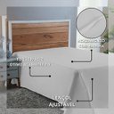 Ver imagem 4 de Lençol Casal sem Elástico Algodão 300 Fios Cama Box Padrão:branco