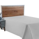 Ver imagem 1 de Lençol Casal sem Elástico Algodão 300 Fios Cama Box Padrão:branco