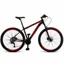 Ver imagem 1 de Bicicleta Unisex 19" Aro Aero 29 24v Freios a Disco Suspensão 80mm Guidão Curvo Preto/vermelho