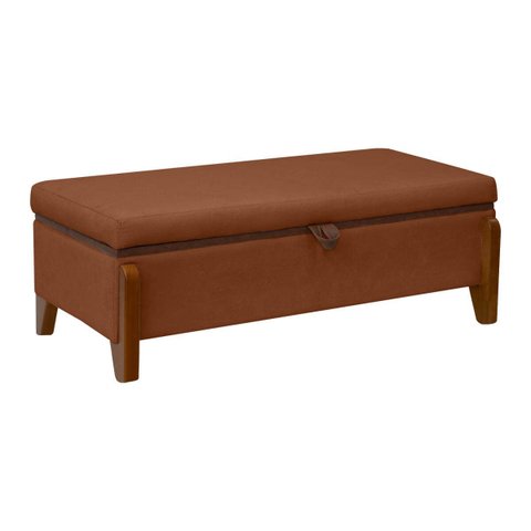 Baú Organizador Puff Bali 140 Cm Bouclé para Quarto e Sala:terracota