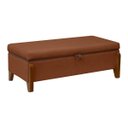 Ver imagem 1 de Baú Organizador Puff Bali 140 Cm Bouclé para Quarto e Sala:terracota