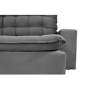 Ver imagem 7 de Sofá 3 Lugares Retrátil e Reclinável com Pillow Duque 2,10m Veludo Premium Cinza