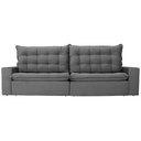Ver imagem 3 de Sofá 3 Lugares Retrátil e Reclinável com Pillow Duque 2,10m Veludo Premium Cinza