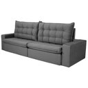 Ver imagem 4 de Sofá 3 Lugares Retrátil e Reclinável com Pillow Duque 2,10m Veludo Premium Cinza