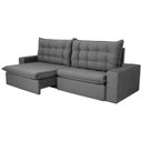 Ver imagem 6 de Sofá 3 Lugares Retrátil e Reclinável com Pillow Duque 2,10m Veludo Premium Cinza