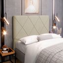 Ver imagem 6 de Cabeceira Cama Box Casal Mel 140cm com Frame Linho Bege - Abmaza