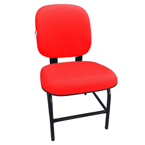 Cadeira Cadeirão Reforçado Plus Size 180 Kg Anatômica Tecido Vermelha