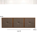 Ver imagem 2 de Painel Cabeceira Cama Box King 1,95 Estofado com Madeira- Várias Cores:Marrom