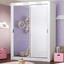 Ver imagem 1 de Guarda-roupa Infantil Madesa Enzo 2 Portas de Correr com Espelho