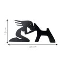 Ver imagem 2 de Escultura Decorativa Menina e o Cachorro 31x15cm Preto