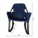 Ver imagem 2 de Cadeira de Balanço Athenas Corda Náutica Base em Alumínio Preto/azul Marinho