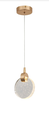 Ver imagem 1 de PENDENTE SINDORA 13CM DOURADO METAL+CRISTAL LED 5W 3000K BIVOLT CABO:150CM - DCD02114