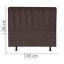 Ver imagem 2 de Cabeceira Estofada Kiara 195cm King Size Box Quarto Corino Marrom - Gat Magazine