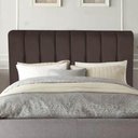 Ver imagem 1 de Cabeceira Estofada Kiara 195cm King Size Box Quarto Corino Marrom - Gat Magazine