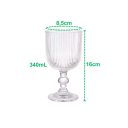 Jogo de Taças Versalhes Titânio Cinza 390ml 6 Peças - 3