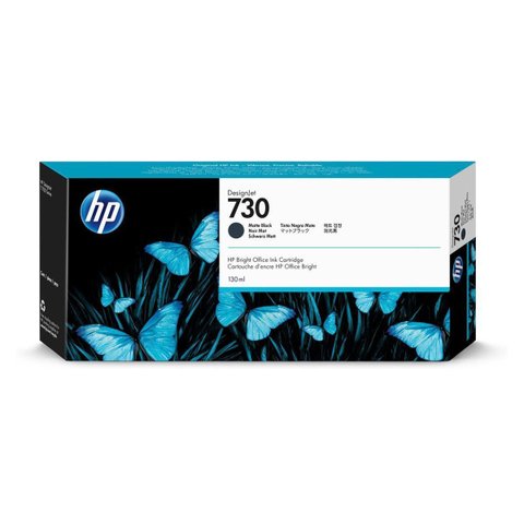 Cartucho de Tinta Hp 730 Matte Black P2v65a | Plotter Hp T1600 T1700 | Original 130ml