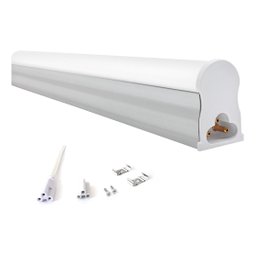 Led Tubular T5 60cm 10w C/calha Acoplada Completa Luz Frio Luz Branco-frio 127/220v - 3