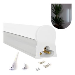 Led Tubular T5 60cm 10w C/calha Acoplada Completa Luz Frio Luz Branco-frio 127/220v - 4