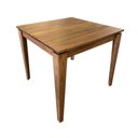 Ver imagem 5 de Conjunto de Mesa Madeira Maciça Itália P/ Restaurante C/ 4 Cadeiras Estofadas Preta 90x90cm Marrom