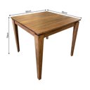 Ver imagem 3 de Conjunto de Mesa Madeira Maciça Itália P/ Restaurante C/ 4 Cadeiras Estofadas Preta 90x90cm Marrom