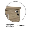 Ver imagem 7 de Gaveteiro para Pastas Suspensas 4 Gavetas com Chave P25 Cinza e Noce Naturalle