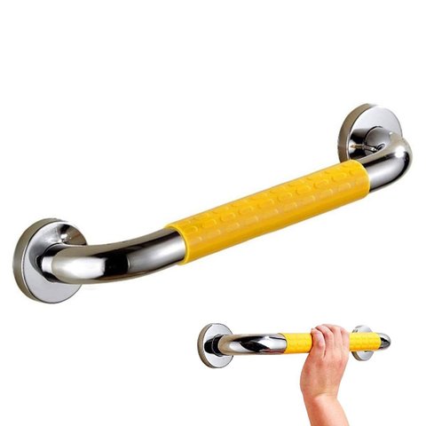 Barra Alça de Apoio Suporte Antiderrapante 40cm Acessibilidade Banheiro Escada Corrimao Idoso Gestan