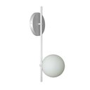 Ver imagem 2 de Arandela Luminária Bari Globo 12 Cm Moderno Prata Fosco Bf Decor Arandela Bari Globo 12