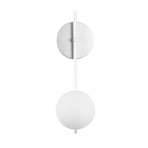 Arandela Luminária Bari Globo 12 Cm Moderno Prata Fosco Bf Decor Arandela Bari Globo 12