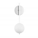 Ver imagem 1 de Arandela Luminária Bari Globo 12 Cm Moderno Prata Fosco Bf Decor Arandela Bari Globo 12