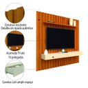 Ver imagem 4 de Painel para Tv até 70 Polegadas Ripado 1,76x1,85m com Nicho Naturale / Off White Elegance Gelius