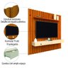 Painel para Tv até 70 Polegadas Ripado 1,76x1,85m com Nicho Naturale / Off White Elegance Gelius - 4