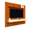 Painel para Tv até 70 Polegadas Ripado 1,76x1,85m com Nicho Naturale / Off White Elegance Gelius - 1